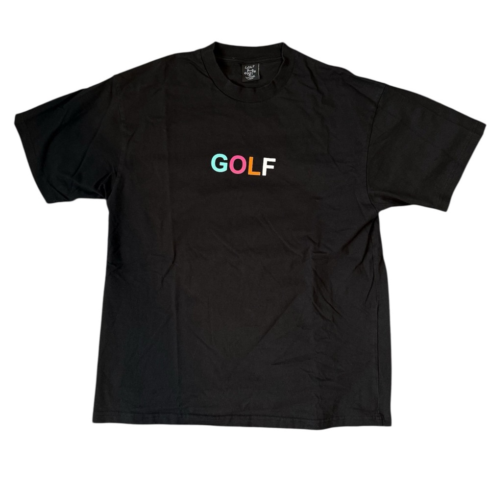 Golf Wang Black Tee with Colorful Logo